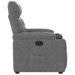 vidaXL Fauteuil inclinable gris foncé tissu microfibre