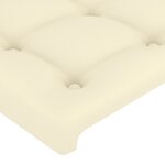 vidaXL Tête de lit à LED Crème 203x16x78/88 cm Similicuir