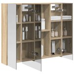 vidaXL Armoire Miroir de Salle de Bain Chêne Sonoma 80 x 14.5 x 70 cm