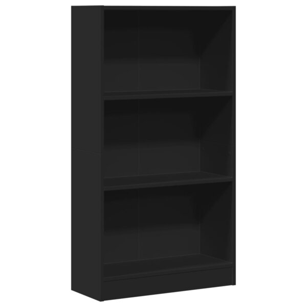 vidaXL Bibliothèque noir 60x24x109 cm bois d'ingénierie