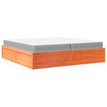 vidaXL Lit avec matelas cire marron 200x200 cm bois massif de pin