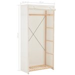 vidaXL Garde-robe Blanc 79 x 40 x 170 cm Tissu
