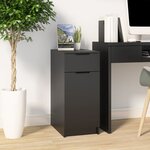 vidaXL Armoire de bureau noir 33 5x50x75 cm bois d'ingénierie