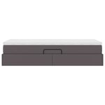 vidaXL Lit avec rangement et matelas Gris 100 x 200 cm Simili cuir