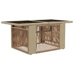 vidaXL Table de jardin relevable Beige 100 x 55 x 37 cm