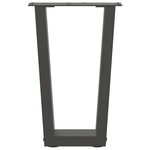 vidaXL Pieds de table basse en forme de V 2 pièces Anthracite 28 x (42-43 3) cm Acier
