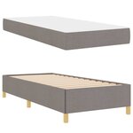 vidaXL Lit à ressorts Taupe et Marron et Blanc 80 x 200 cm tissu