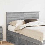 vidaXL Tête de lit Gris Sonoma 135 cm Bois d'ingénierie