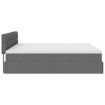 VidaXL Cadre de lit ottoman avec matelas gris foncé 200x200cm tissu