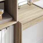 vidaXL Bureau avec rangement 2 Pièces Chêne Sonoma 100 x 40 x 76 cm