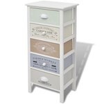 vidaXL Armoire de rangement en style français 5 tiroirs Bois
