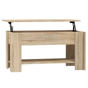 vidaXL Table basse chêne sonoma 101x49x52 cm bois d'ingénierie