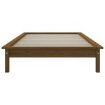 vidaXL Cadre de lit Marron miel 90x200 cm Bois de pin massif