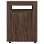 vidaXL Meuble étroit de salle de bain à roulettes chêne marron