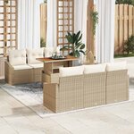 vidaXL Ensemble de canapé de jardin Beige  Crème 100 x 55 x 73 cm