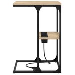 vidaXL Table de chevet Chêne Sonoma 41.5 x 26 x 60.5 cm