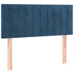 vidaXL Sommier à lattes de lit et matelas Bleu foncé 80x200 cm Velours