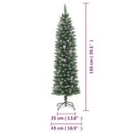 vidaXL Sapin de Noël artificiel mince avec support 150 cm PVC