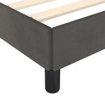 vidaXL Cadre de lit sans matelas gris foncé 90x190 cm velours