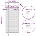 vidaXL Store plissé gris clair 65x100 cm largeur du tissu 64 4 cm