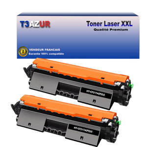 T3AZUR - 2 x Toners compatibles avec Canon 047 pour Canon LBP-112  LBP-113w  MF-112  MF-113w Noir - 1 600p