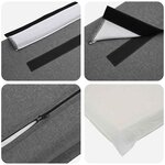 vidaXL Tête de lit capitonnée Blanc et gris clair 160 cm Pin massif