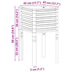 vidaXL Jardinière gris 45x45x88 cm acier