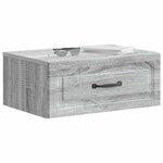 vidaXL Cabinet de chevet mural Sonoma gris 49 x 34 5 x 20 cm