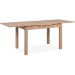 Table à manger extensible LONGFORD - 6 à 10 personnes - Mélaminé chêne - 120-200 x 76 x 80 cm