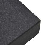 vidaXL Pied de parasol Noir 45 x 25 x 45 cm Granit  Acier