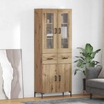 vidaXL Haut Armoire 2 Pièces Chêne artisanal Bois d'ingénierie