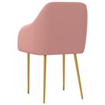 vidaXL Chaises à manger lot de 6 rose velours