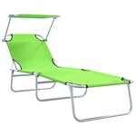 vidaXL Transat 2-personne 2 Pièces Vert 58 x 188 x 77cm tissu