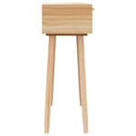 vidaXL Table console Marron 80x30x75 cm Bois massif pin /rotin naturel