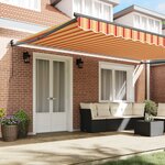 vidaXL Auvent Jaune et Orange 500 x 300 x 165 cm Polyester et métal