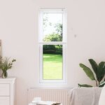 vidaXL Store de Fenêtre avec des rideaux Manuel Blanc Aluminium