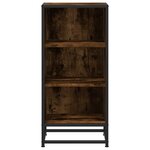 vidaXL Buffet chêne fumé 35 5x35x76 cm bois d'ingénierie et métal