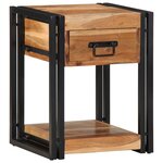 vidaXL Set de 2 tables de nuit 40x35x50 cm en bois d'acacia massif