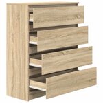 vidaXL Buffet chêne sonoma 80x35x99 cm bois d'ingénierie