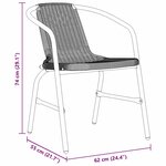 vidaXL Ensemble de salle à manger de jardin  7 pièces en rattan synthétique noir.