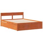 vidaXL Cadre de lit sans matelas cire marron 120x190cm bois pin massif