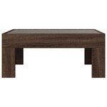 vidaXL Table basse avec LED infini chêne marron 70x50x30 cm