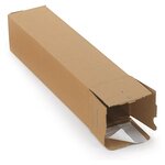 Tube carton carré brun à fermeture adhésive 105x500 mm (lot de 10)