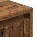 VidaXL Table de chevet avec lumières LED vieux bois 38x34x50 cm