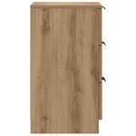 vidaXL Table de chevet chêne artisanal 40x36x65 cm bois d'ingénierie