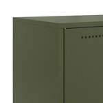 vidaXL Buffet vert olive 68 5x38 5x107 cm acier