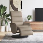 vidaXL Fauteuil inclinable avec repose-pieds cappuccino similicuir