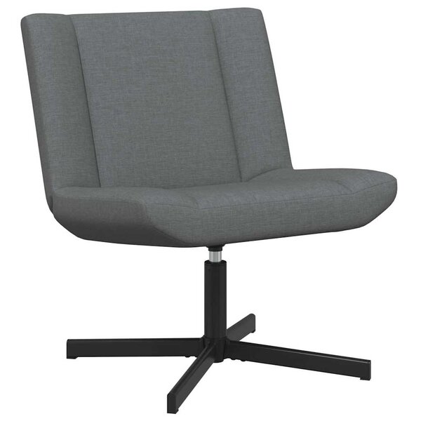 vidaXL Chaise pivotante Gris foncé 63 x 75 x 76 cm tissu