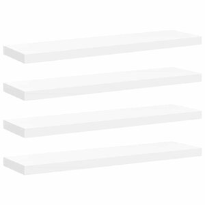 vidaXL Étagères murales flottantes 4 Pièces blanc 90x23 5x3 8 cm MDF