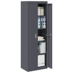 vidaXL Armoire de rangement 2 Pièces Anthracite 60 x 40 x 180 cm Acier